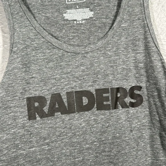 NFL Pro Line Fanatics RAIDERS Grey Tank Top Women's Size Large - Picture 2 of 4